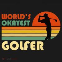 World's Okayest Golfer Funny Golf Retro Women's Hoodie thumb 2