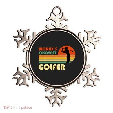 World's Okayest Golfer Funny Golf Retro Ornament