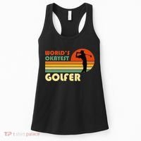 World's Okayest Golfer Funny Golf Retro Women's Tank Top thumb 0