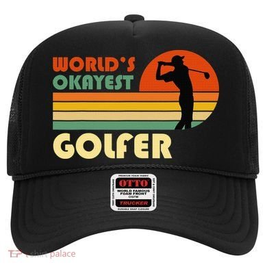 World's Okayest Golfer Funny Golf Retro Hat