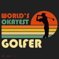 World's Okayest Golfer Funny Golf Retro Golf Towel thumb 3