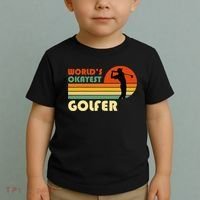 World's Okayest Golfer Funny Golf Retro Toddler T-Shirt thumb 2