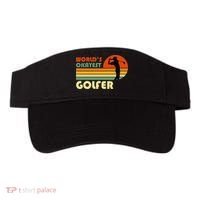 World's Okayest Golfer Funny Golf Retro Visor thumb 0