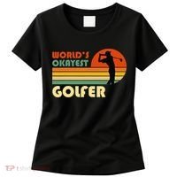 World's Okayest Golfer Funny Golf Retro Women's T-Shirt thumb 0