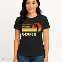 World's Okayest Golfer Funny Golf Retro Women's T-Shirt thumb 4