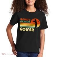 World's Okayest Golfer Funny Golf Retro Kids T-Shirt thumb 2