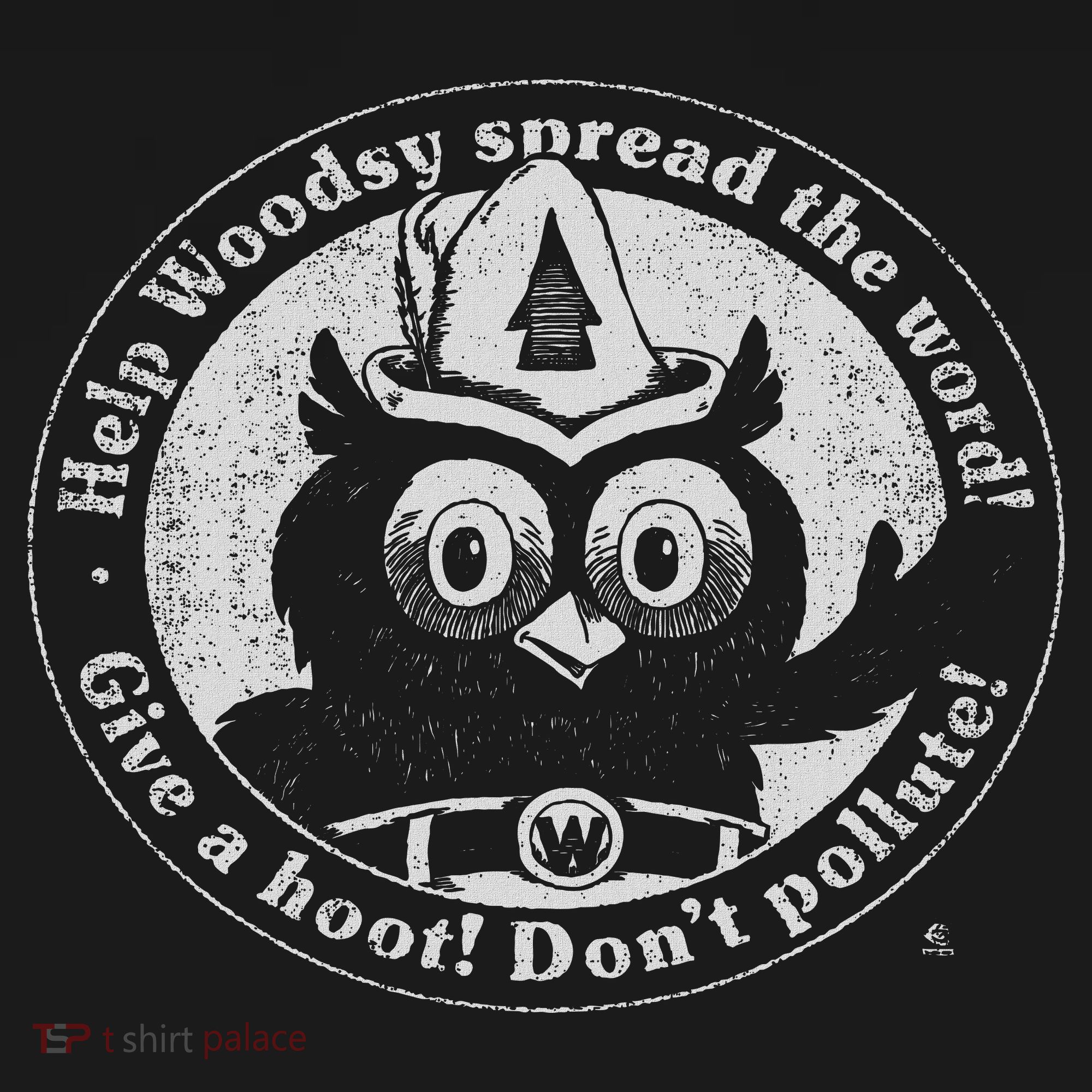 Woodsy Owl Give A Hoot Distressed And Faded Retro Apron