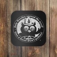 Woodsy Owl Give A Hoot Distressed And Faded Retro Coaster thumb 0