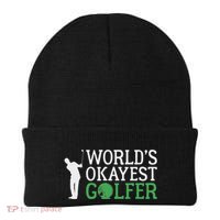 Worlds Okayest Golfer Golf Golfing Beanie thumb 0