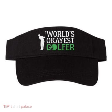 Worlds Okayest Golfer Golf Golfing Visor