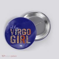 Wo Oh Hey Virgo Leopard August September Birthday Gift Button thumb 0