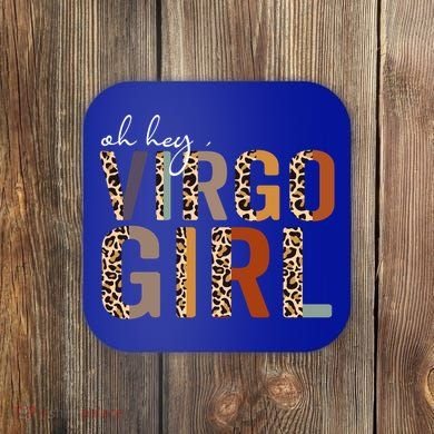 Wo Oh Hey Virgo Leopard August September Birthday Gift Coaster