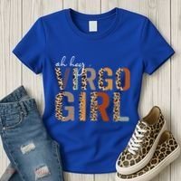 Wo Oh Hey Virgo Leopard August September Birthday Gift Women's T-Shirt thumb 3