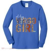 Wo Oh Hey Virgo Leopard August September Birthday Gift Kids Long Sleeve Shirt thumb 0