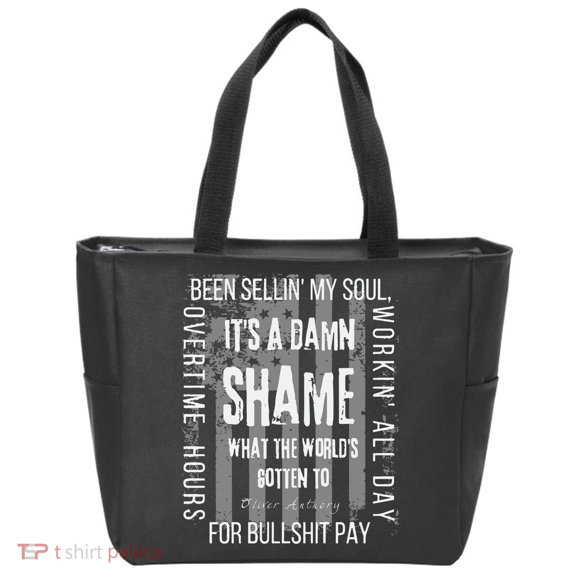 Working Overtime Hours For Bullshit Pay I Wanna Go Home Oliver Anthony Tote Bag