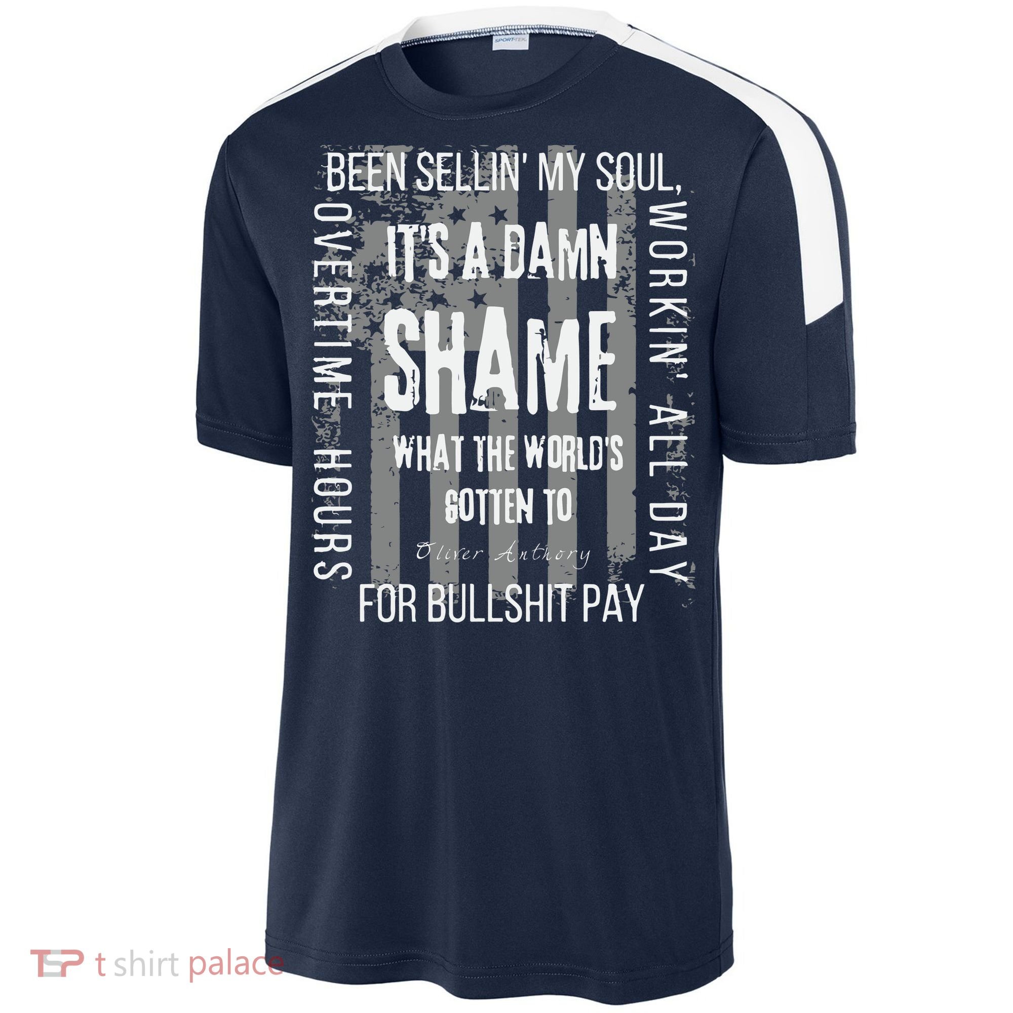 Working Overtime Hours For Bullshit Pay I Wanna Go Home Oliver Anthony Sport-Tek Competitor United Soccer Jersey