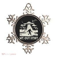 We Out Here Funny Bigfoot Mothman Cryptid Ufo Abduction Ornament thumb 0