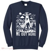 We Out Here Support All Your Local Mythical Cryptid Monsters Sweatshirt thumb 0