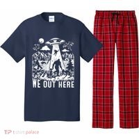 We Out Here Support All Your Local Mythical Cryptid Monsters Pajama Set thumb 0