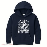 We Out Here Support All Your Local Mythical Cryptid Monsters Kids Hoodie thumb 0