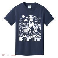 We Out Here Support All Your Local Mythical Cryptid Monsters Kids T-Shirt thumb 0