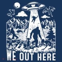 We Out Here Support All Your Local Mythical Cryptid Monsters Kids T-Shirt thumb 4