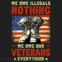 We Owe Illegals Nothing We Owe Our Veterans Everything Golf Towel thumb 3