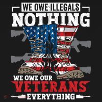 We Owe Illegals Nothing We Owe Our Veterans Everything Ornament thumb 1