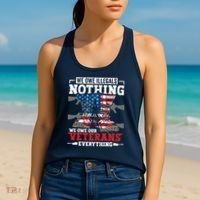 We Owe Illegals Nothing We Owe Our Veterans Everything Women's Tank Top thumb 2