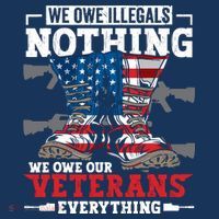 We Owe Illegals Nothing We Owe Our Veterans Everything Baby Bodysuit thumb 2