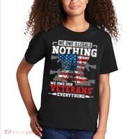 We Owe Illegals Nothing We Owe Our Veterans Everything Kids T-Shirt thumb 2