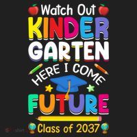 Watch Out Kindergarten Here I Come Future Class Of 2037 Cute Gift Women's Sweatshirt thumb 2