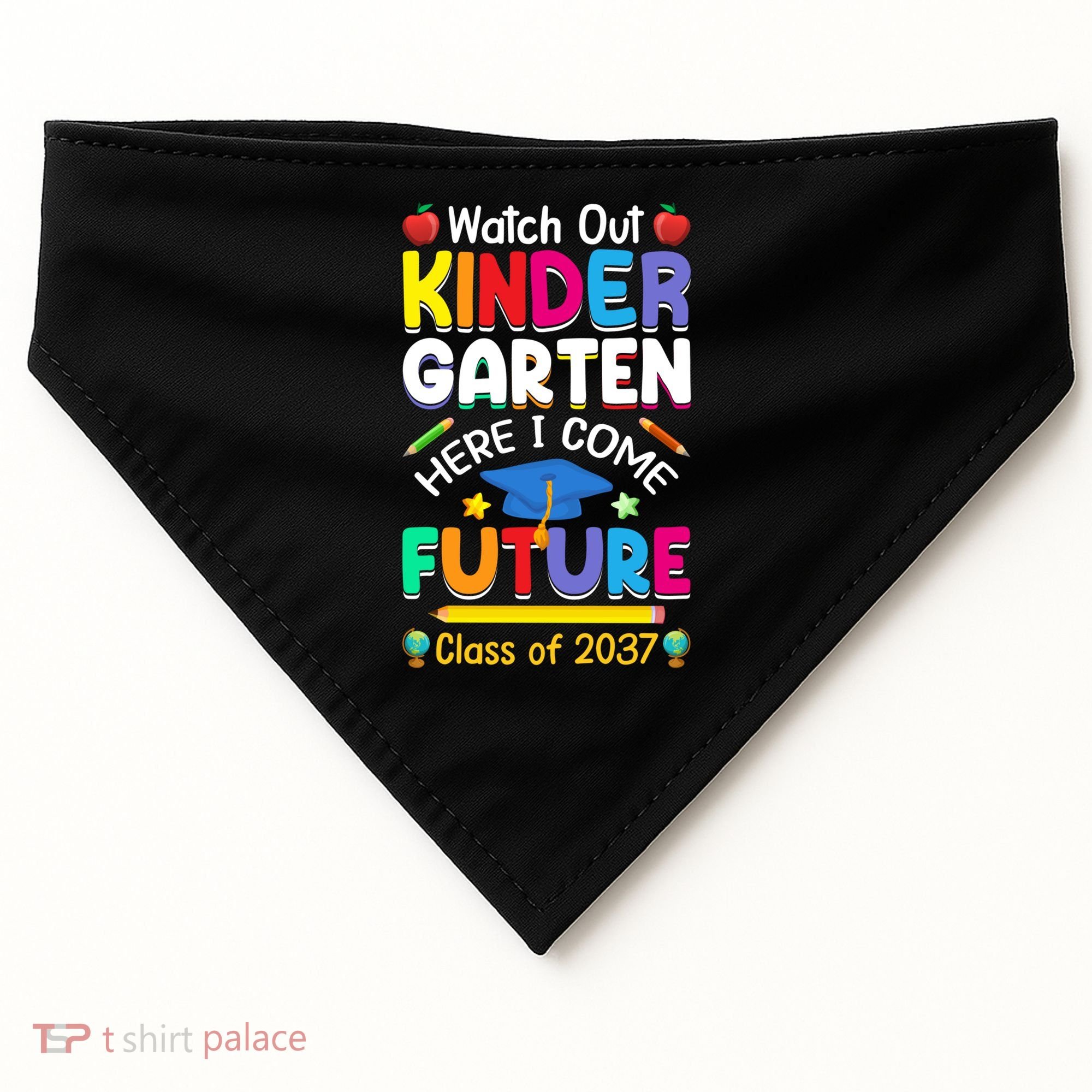 Watch Out Kindergarten Here I Come Future Class Of 2037 Cute Gift USA-Made Doggie Bandana