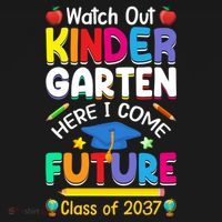 Watch Out Kindergarten Here I Come Future Class Of 2037 Cute Gift Women's Hoodie thumb 2