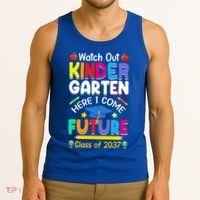 Watch Out Kindergarten Here I Come Future Class Of 2037 Cute Gift Tank Top thumb 3