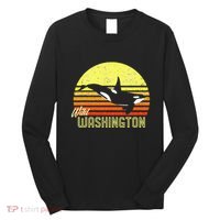 Washington Orca Killer Whale Puget Sound Marine Biologist Long Sleeve Shirt thumb 0