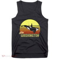 Washington Orca Killer Whale Puget Sound Marine Biologist Tank Top thumb 0