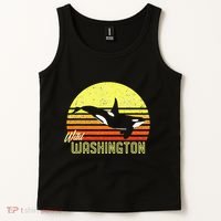 Washington Orca Killer Whale Puget Sound Marine Biologist Tank Top thumb 2