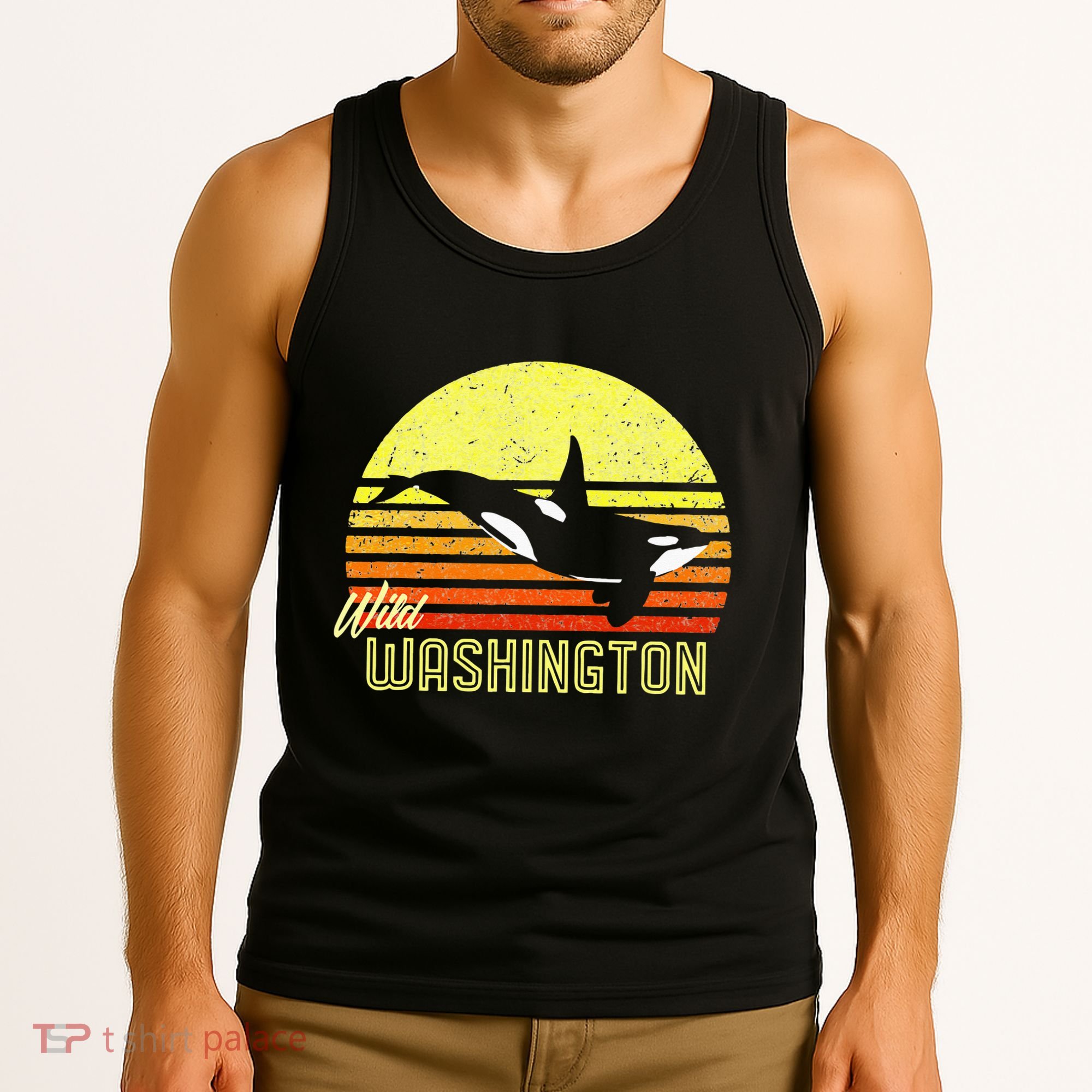 Washington Orca Killer Whale Puget Sound Marine Biologist Tank Top
