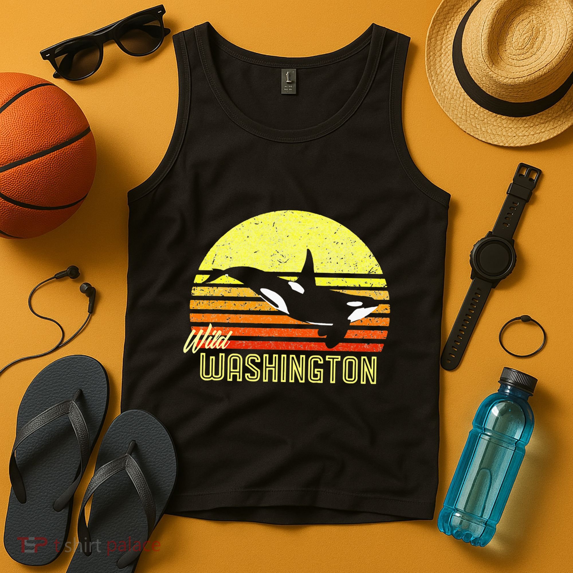 Washington Orca Killer Whale Puget Sound Marine Biologist Tank Top