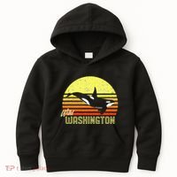 Washington Orca Killer Whale Puget Sound Marine Biologist Kids Hoodie thumb 0