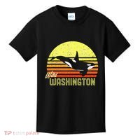 Washington Orca Killer Whale Puget Sound Marine Biologist Kids T-Shirt thumb 0