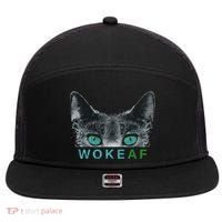 Woke AF 7 Panel Mesh Trucker Snapback Hat thumb 0