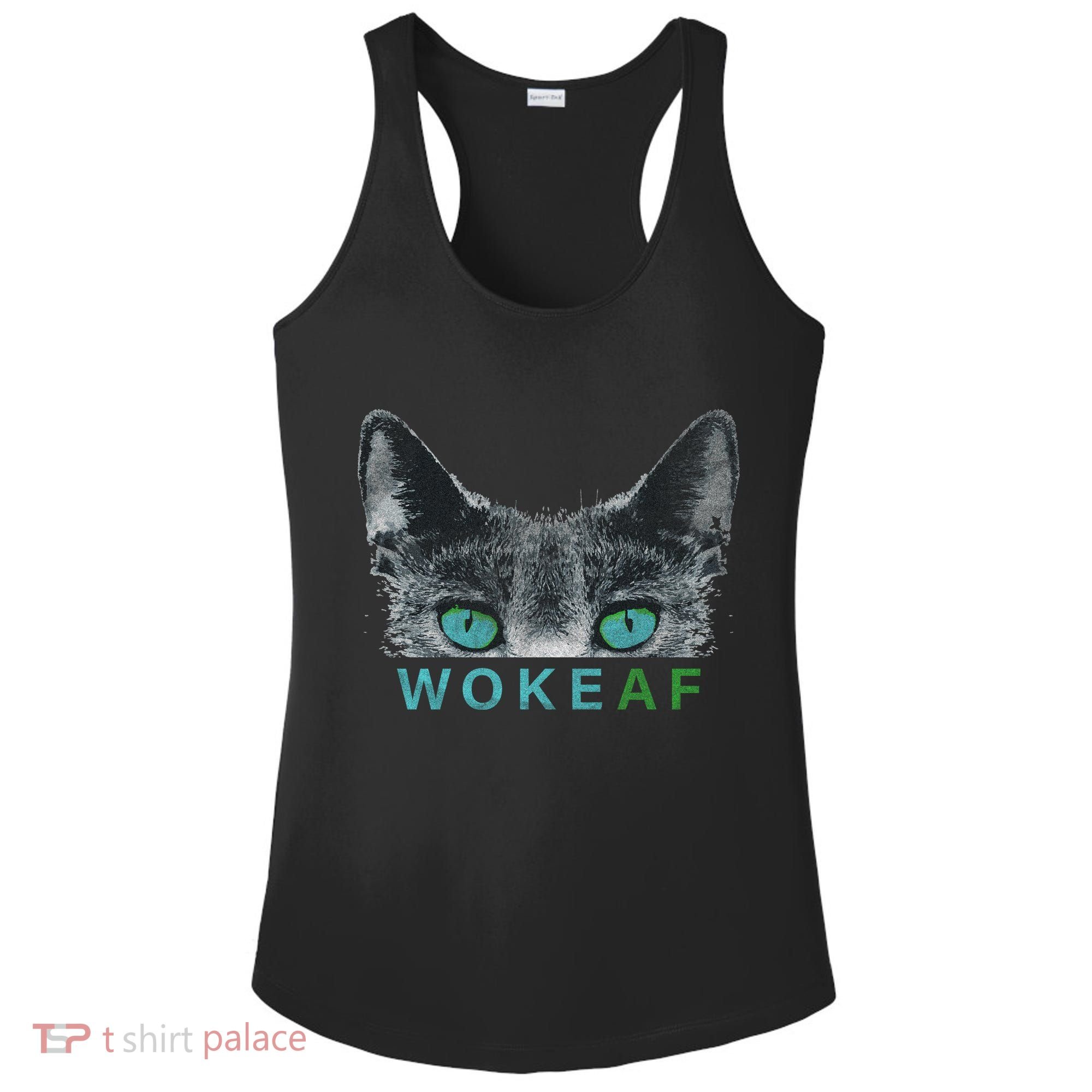 Woke AF Ladies PosiCharge Competitor Racerback Tank