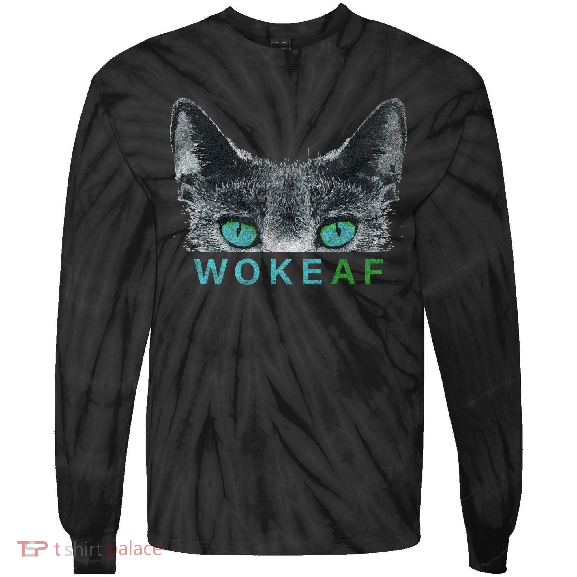 Woke AF Tie-Dye Long Sleeve Shirt