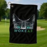 Woke AF Golf Towel thumb 1