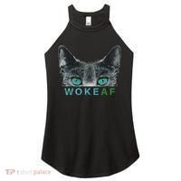 Woke AF Women's Perfect Tri Rocker Tank thumb 0