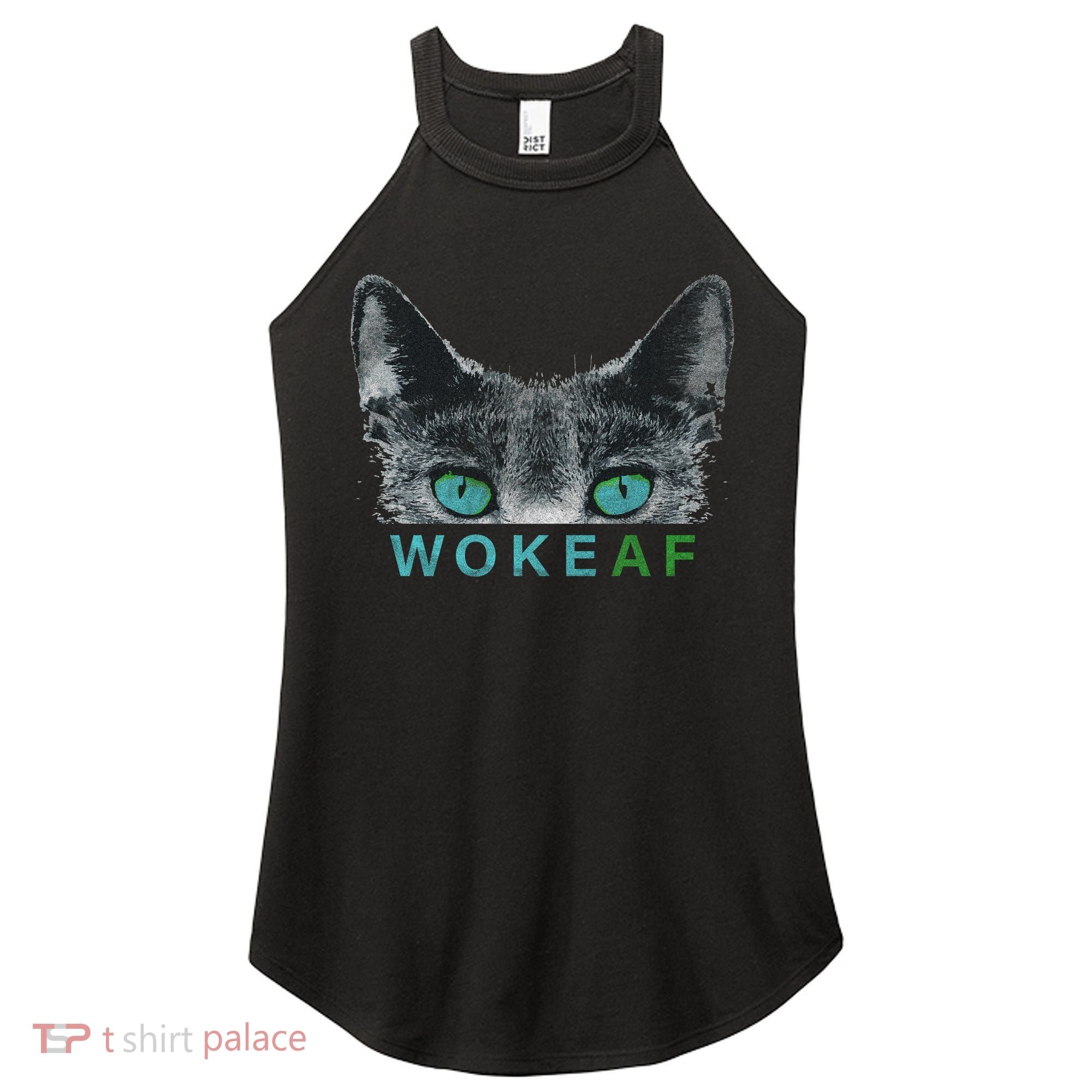 Woke AF Women's Perfect Tri Rocker Tank