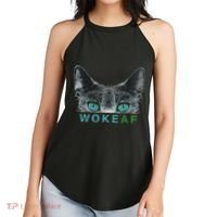 Woke AF Women's Perfect Tri Rocker Tank thumb 2