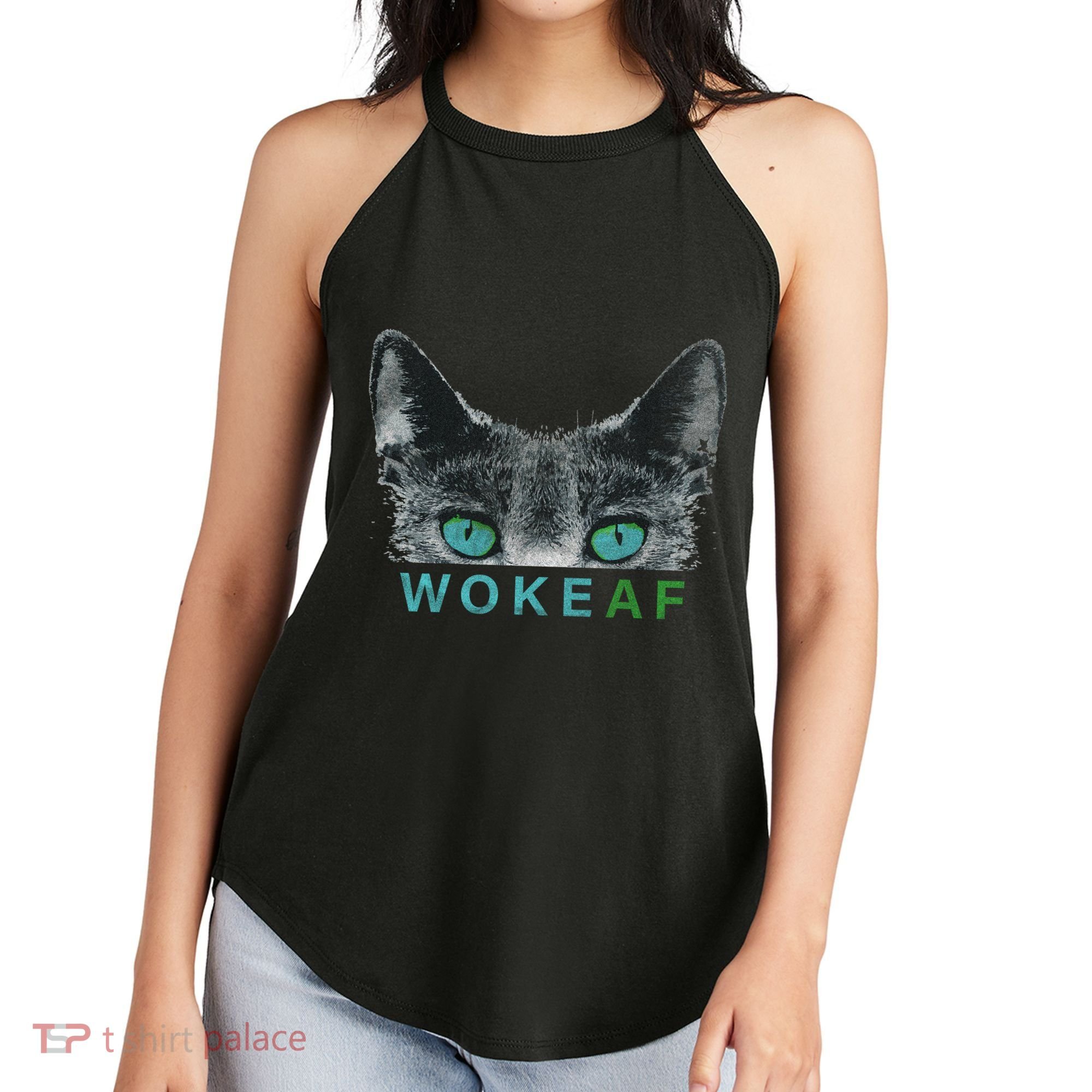 Woke AF Women's Perfect Tri Rocker Tank